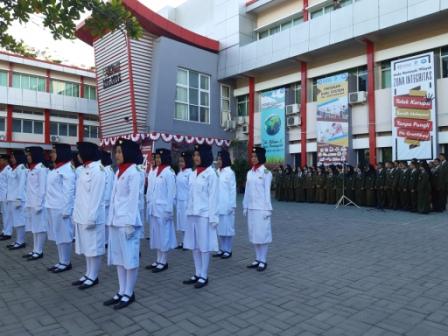 Kemeriahan peringatan hari kemerdekaan RI ke-74 tahun di SMK SMAK Makassar