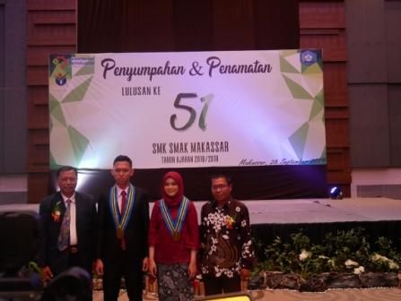 Wisuda lulusan angkatan 51 SMK SMAK Makassar tahun ajaran 2018/2019